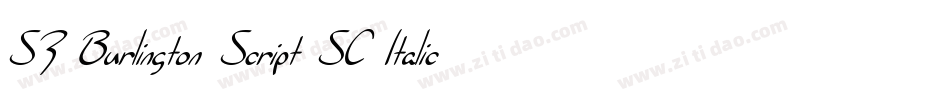 SF Burlington Script SC Italic字体转换